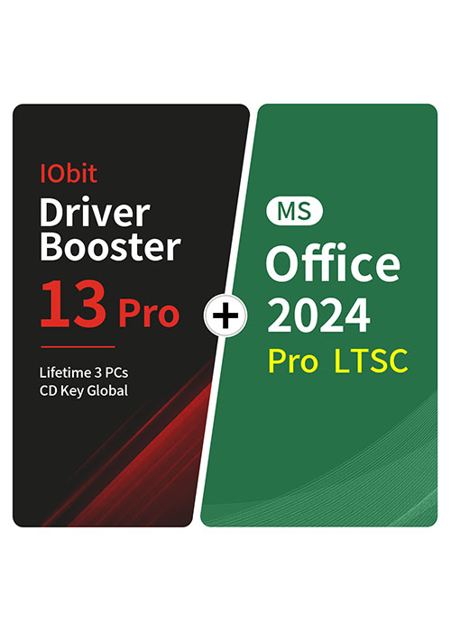 IObit Driver Booster 13 Pro Lifetime 3 PCs CD Key Global+MS Office2024 Pro LTSC  Pack